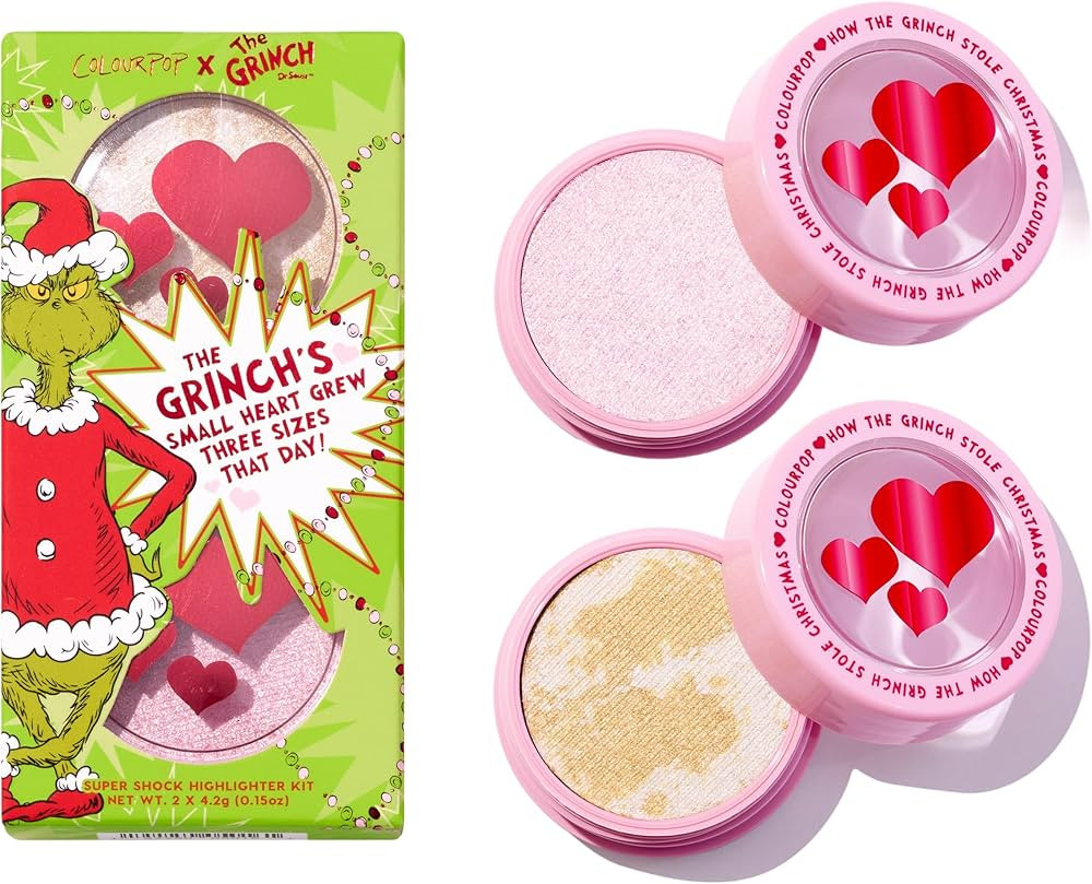 ColourPop x The Grinch Change of Heart Super Shock Highlighter Makeup Kit - Vegan, Cruelty-Free M... | Amazon (US)