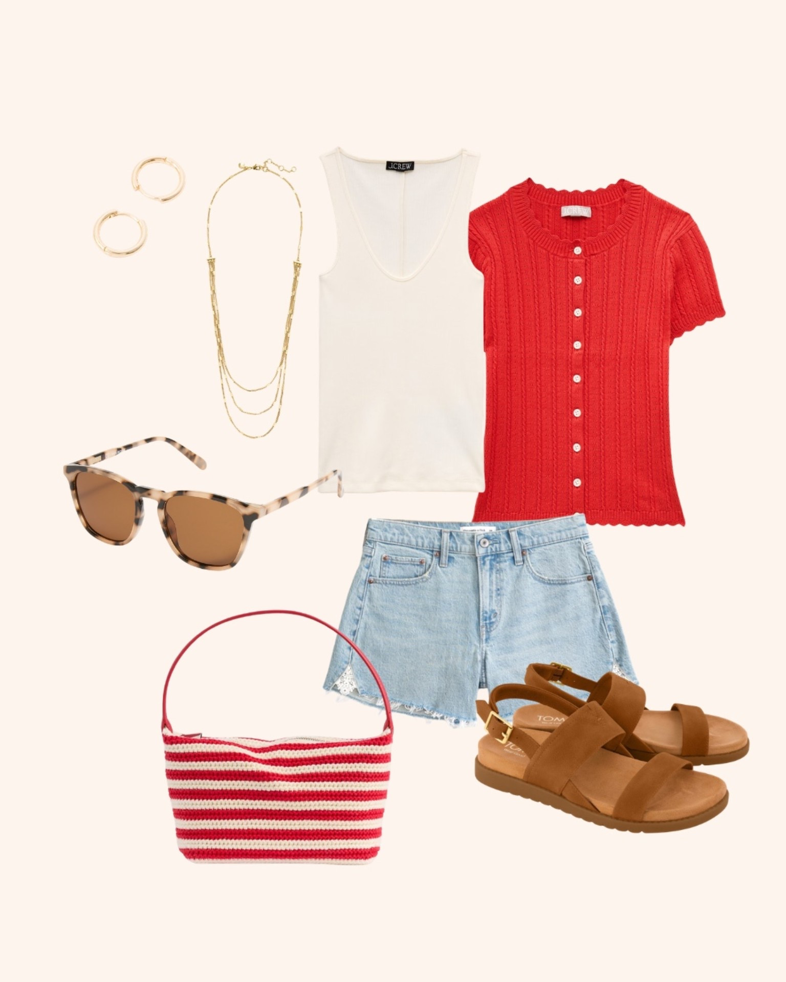 Ivory tank + Jean shorts outfit inspo

#LTKootd #LTKmomlife #LTKSeasonal