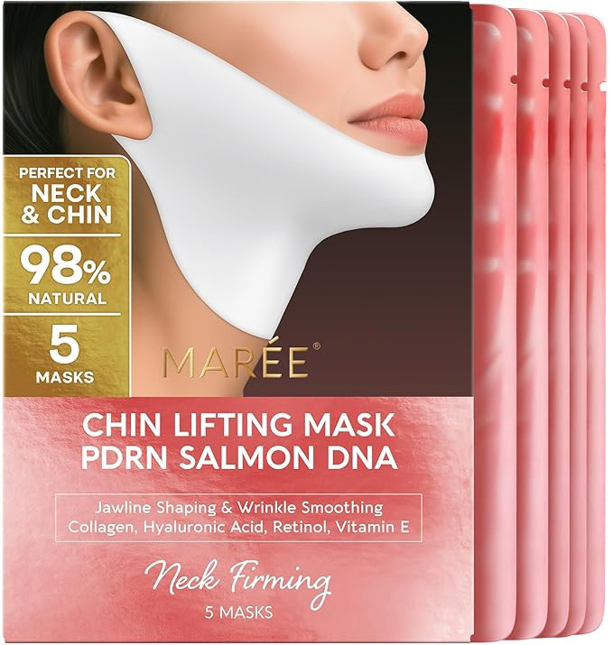 MAREE V Line Lifting Mask with PDRN Salmon DNA – Deep Collagen Face Mask for Women – Jawline ... | Amazon (US)