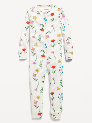 Unisex Snug-Fit 2-Way-Zip Printed Pajama One-Piece for Toddler & Baby | Old Navy (US)