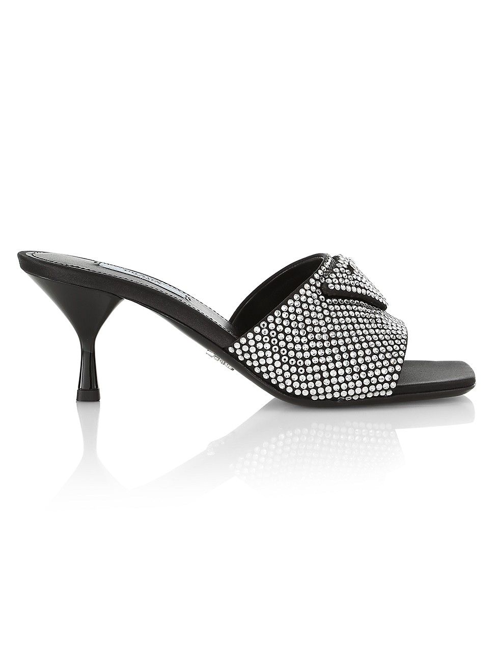 Women's Crystal-Embellished Mules - Crystal - Size 5 | Saks Fifth Avenue