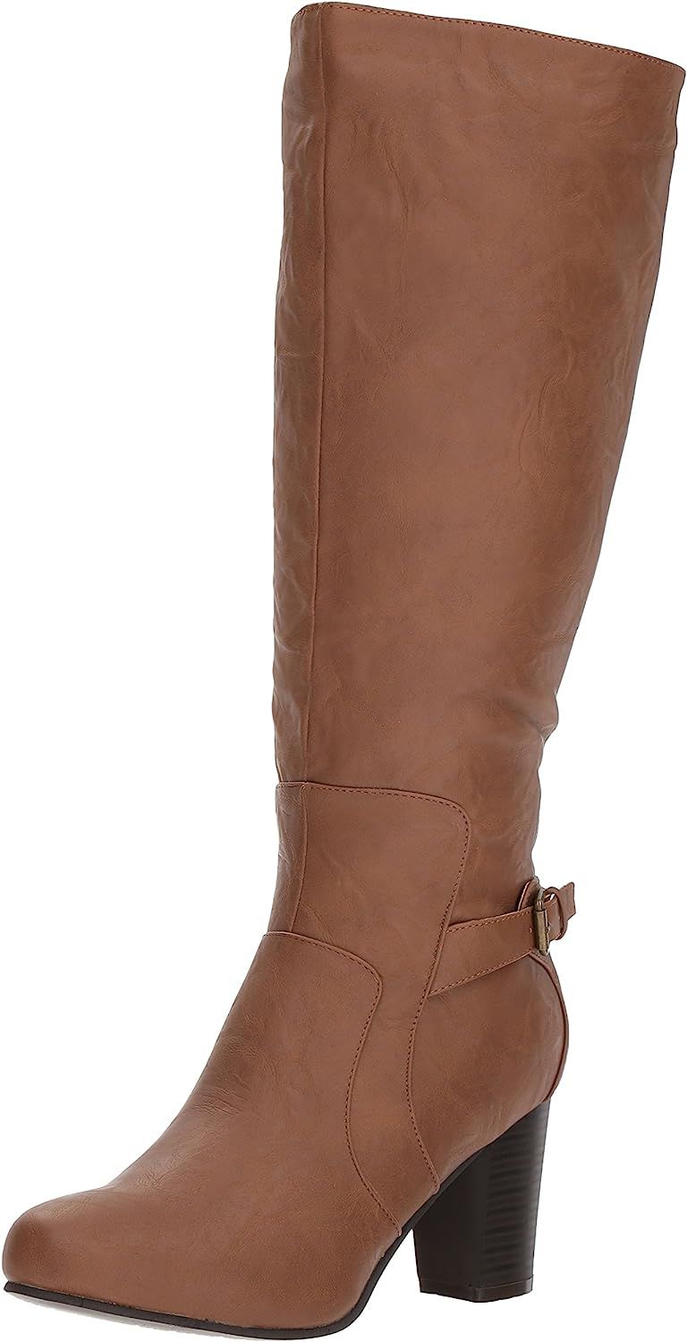 Brinley Co Women's Jimmi Engineer Boot Regular & Wide Calf | Amazon (US)