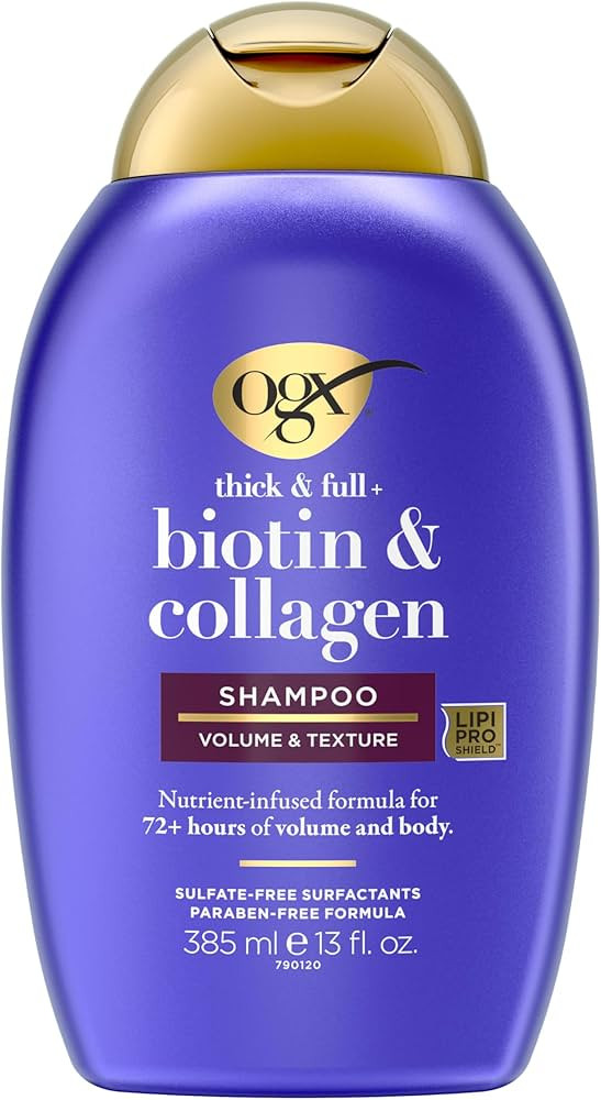 OGX Thick & Full + Biotin & Collagen Volumizing Shampoo, Nutrient-Infused Hair Shampoo with Vitam... | Amazon (US)