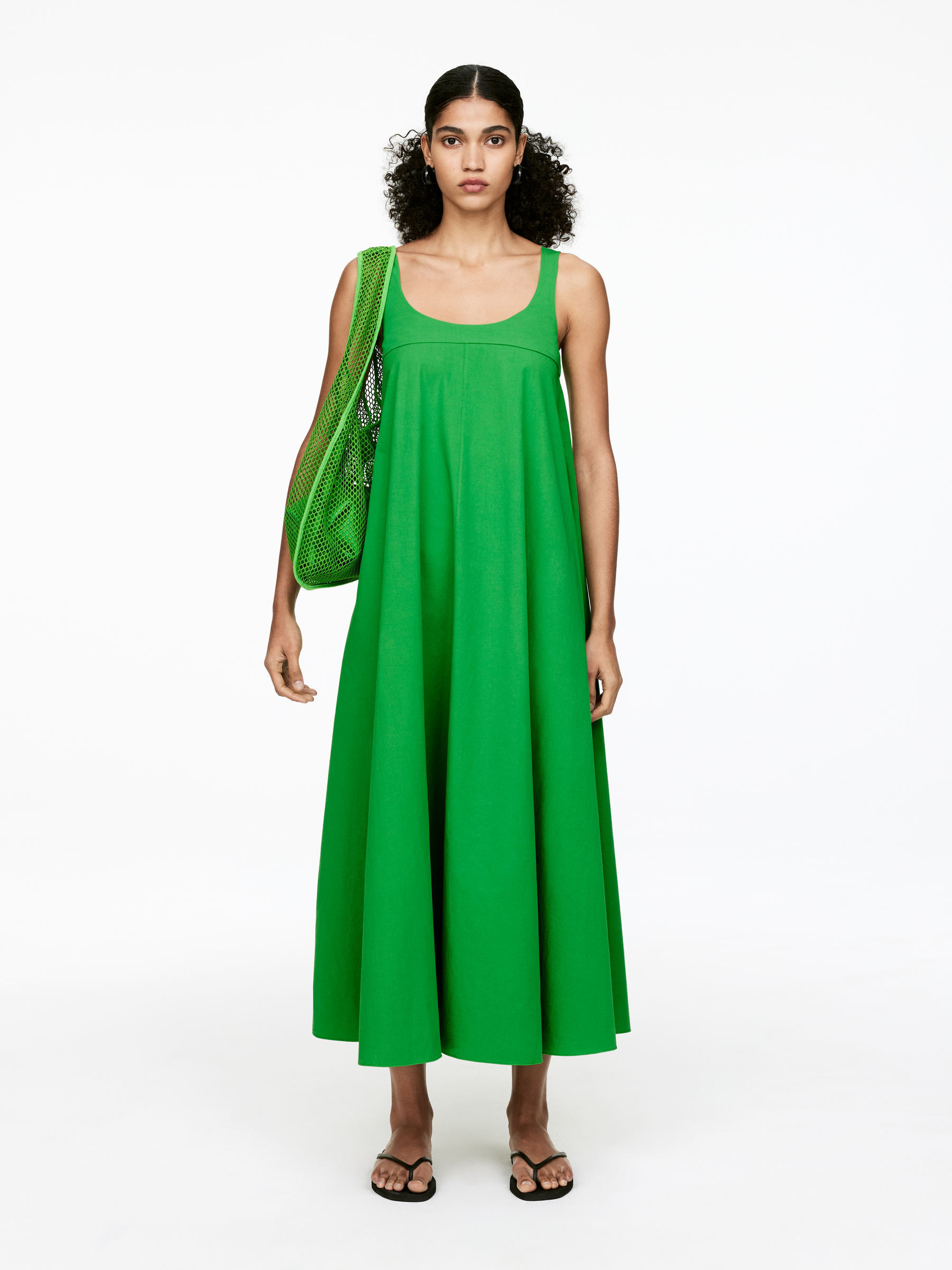 Cotton Maxi Dress – Green – Women – ARKET GB | Arket UK