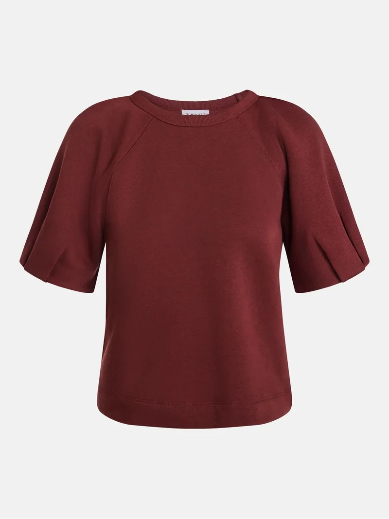 Scenario Women's and Women's Plus Fleece Top with Lantern Sleeves, Size XS-4X | Walmart (US)