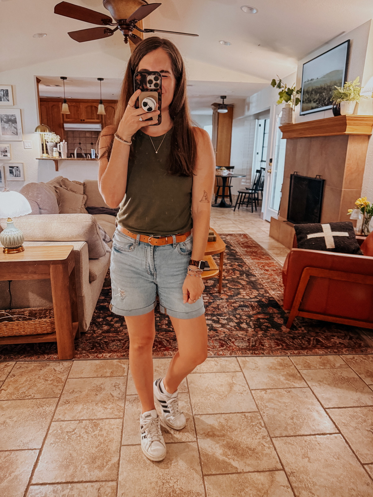 These denim shorts have been my go-to all summer long. They're stretchy and SO comfortable!  

 #LTKgrwm #LTKootd #LTKPetite