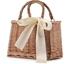 Straw Beach Bags For Women Summer Clutch Rattan Woven Wicker Purse Crochet Tote | Amazon (US)