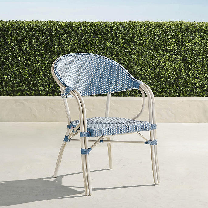 Harper Aluminum Stacking Arm Chairs, Set of Two | Frontgate | Frontgate