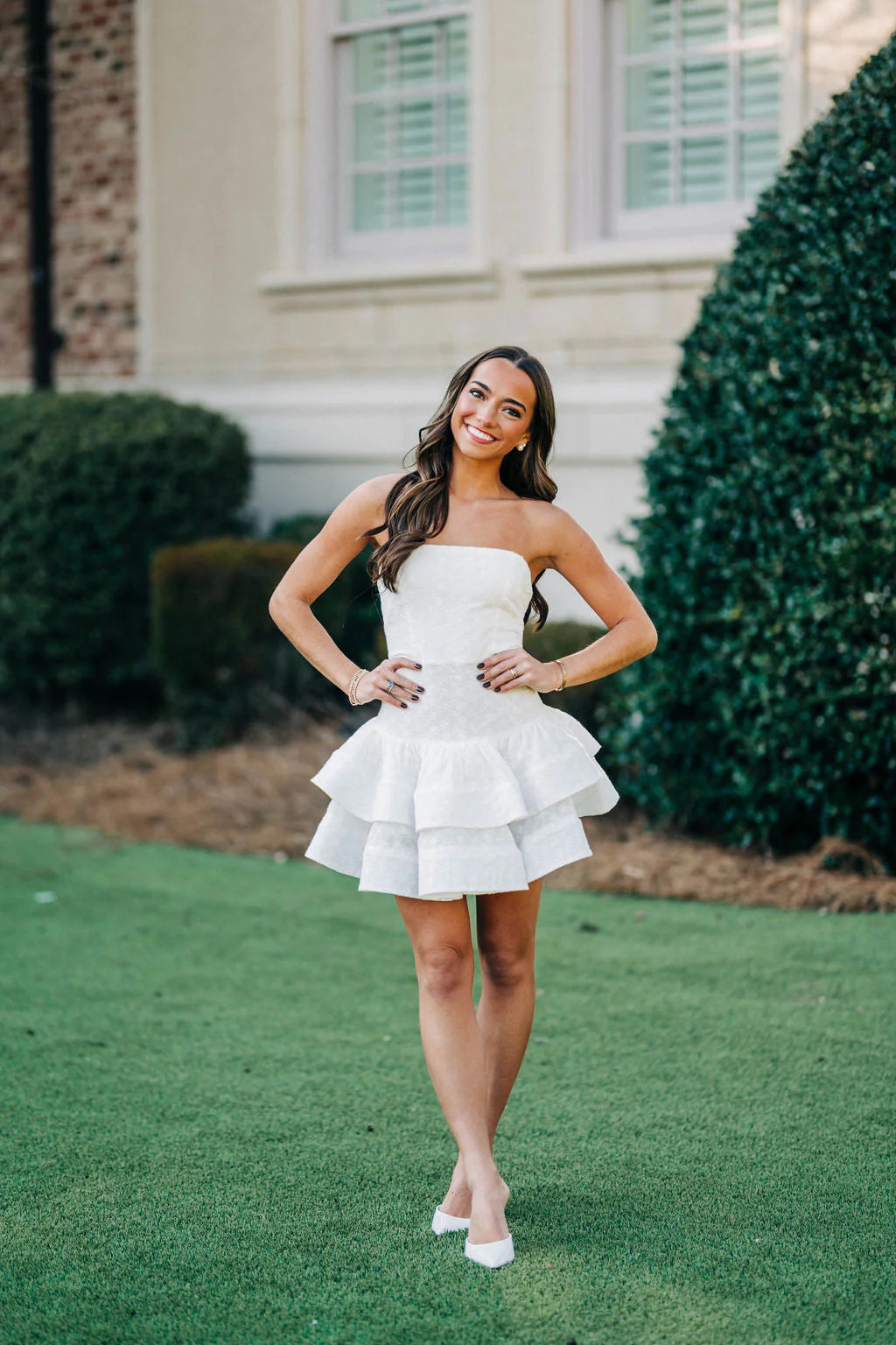 Cassie Mini Dress - Ivory | cocolillys