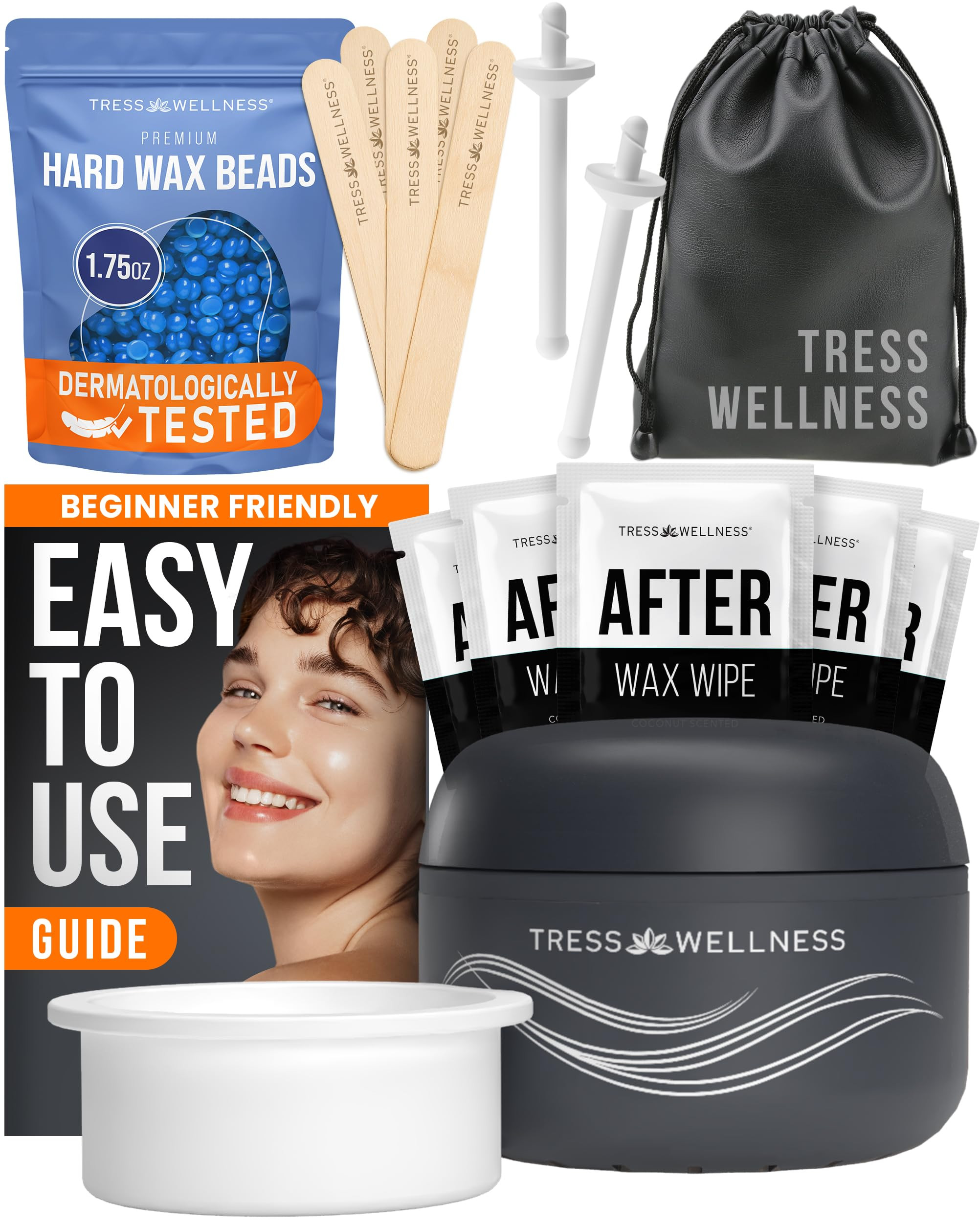 Tress Wellness Stripless Wax Kit for Face, Eyebrow & Lip for Women & Men – Quick & Easy Mini Wa... | Amazon (US)