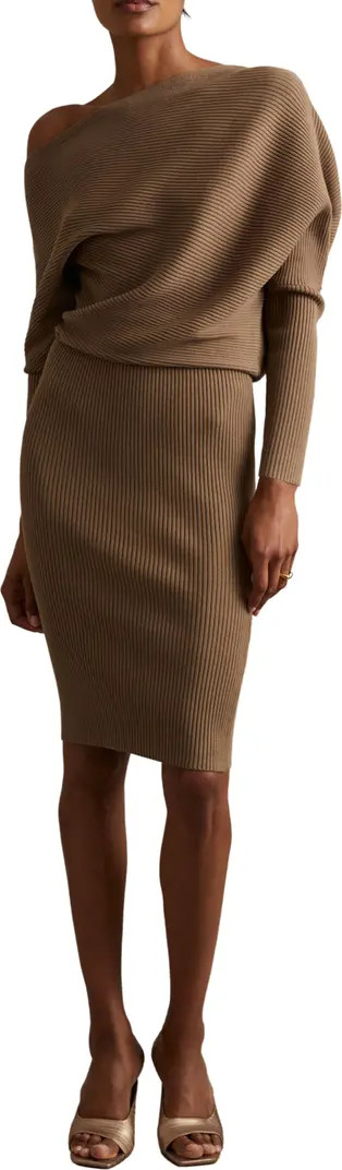 Lara One-Shoulder Long Sleeve Sweater Dress | Nordstrom