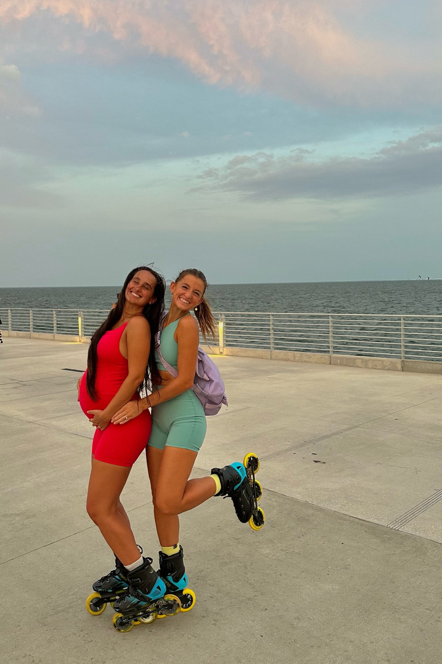 our fits for a sunset skate date ✨ 
I’m wearing a M in the FPM Runsie and it fits my bump so well 🫶🏼 I’m 5’6 and am in my 3rd trimester! I linked nats Set Acitve fit as well

#LTKSeasonal #LTKunder100 #LTKbump