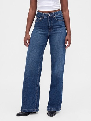 Curvy High Rise Stride Wide-Leg Jeans | Gap (US)