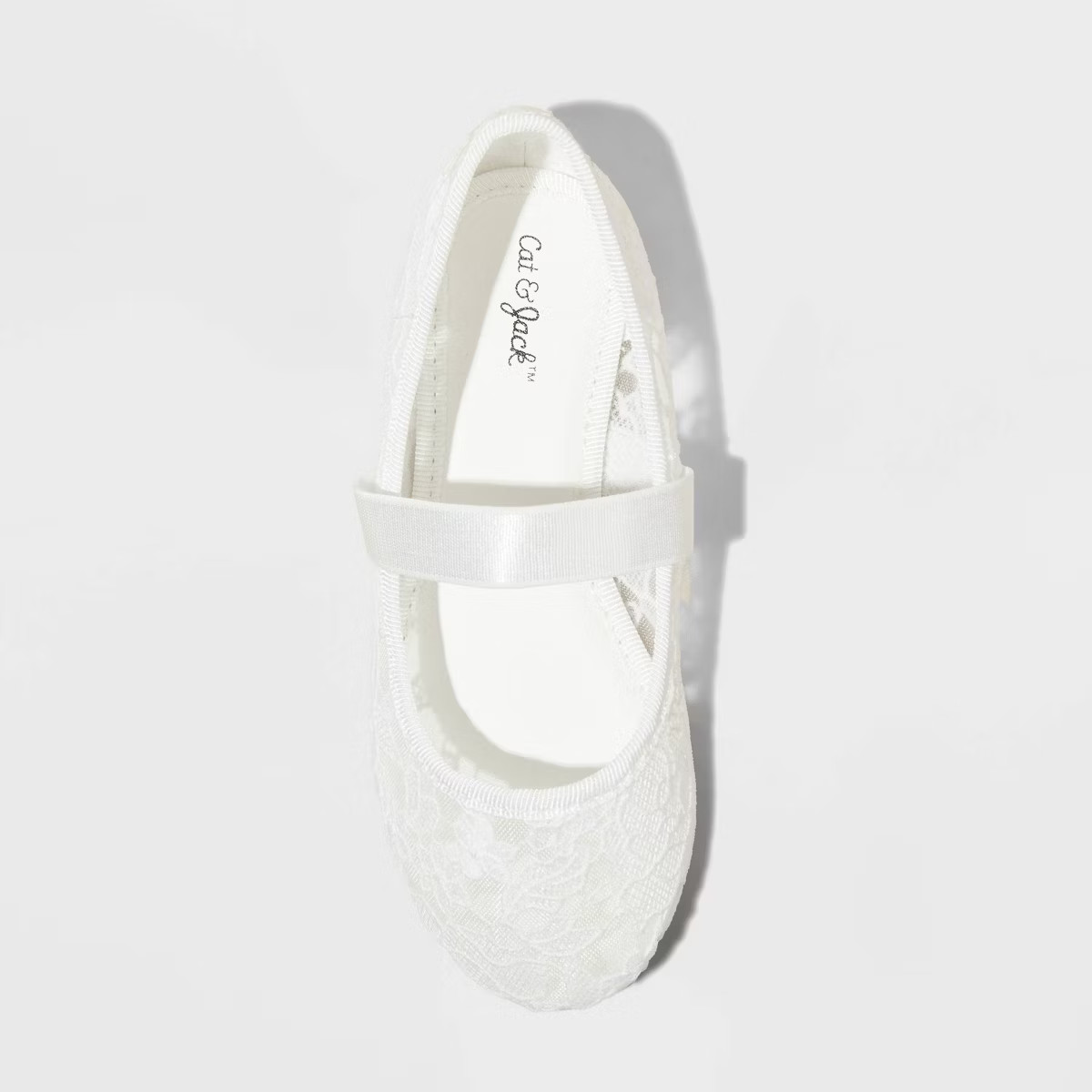 Toddler Girls' Celeste Lace Ballet Flats - Cat & Jack™ White | Target