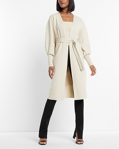 Tie Belted Duster Cardigan | Express