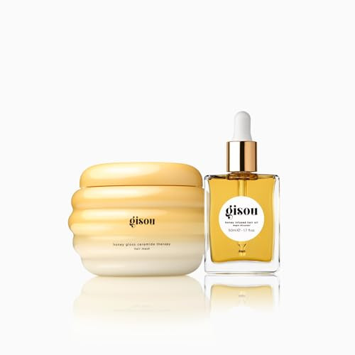 Gisou Deep Treatment Duo, Intense Hydration & Shine, With Mirsalehi Honey, Ceramides & Hyaluronic Acid, 19x Smoother Hair & 4x Stronger Strands, For Weekly Deep Conditioning | Amazon (US)