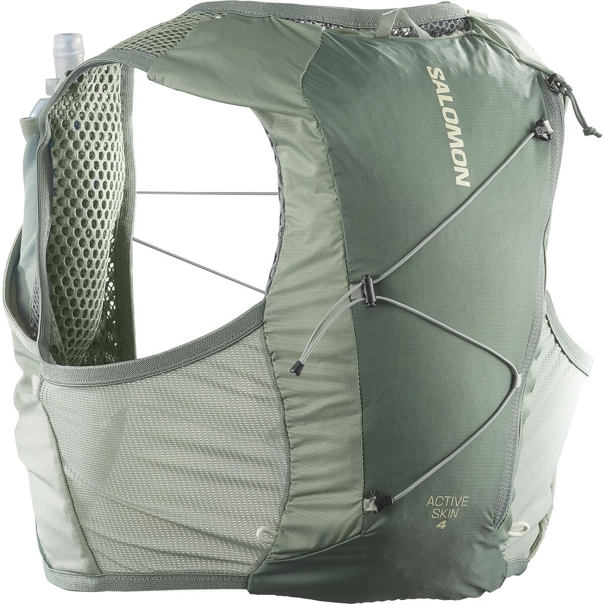 Salomon Active Skin 4L Running Hydration Vest + Flasks Laurel Wreath/Lily Pad/Aloe Wash, M | Backcountry