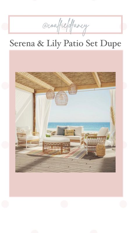 Serena & Lily patio set dupe
Patio set
Outdoor furniture 

#LTKhome #LTKSeasonal