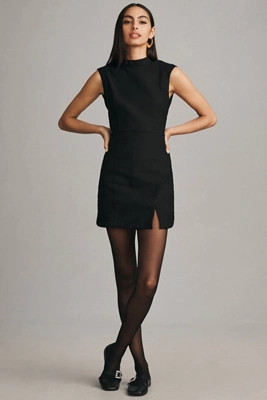 By Anthropologie Mock-Neck Sleeveless Seamed Dress | Anthropologie (US)