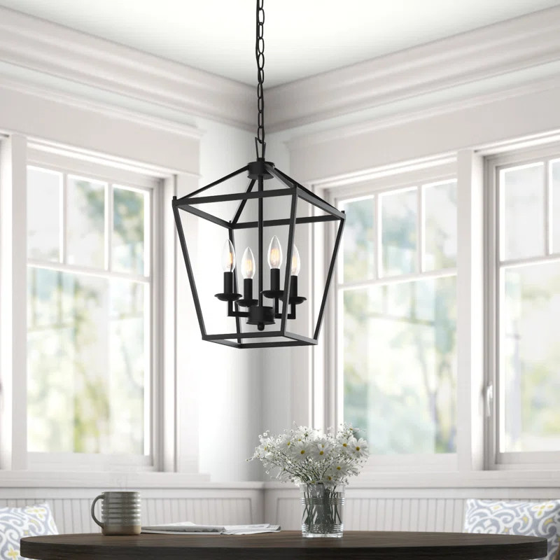 Laurel Foundry Modern Farmhouse® Dobson 4 - Light Lantern Geometric Pendant & Reviews | Wayfair | Wayfair North America
