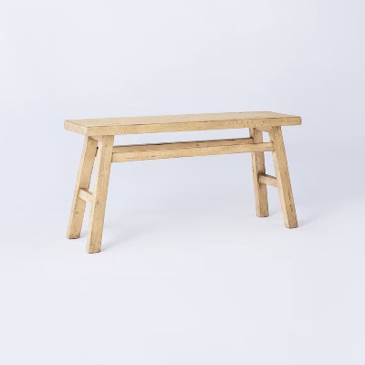 Thatcher Wood Bench Natural - Threshold™ designed with Studio McGee: Entryway Seating, Rubberwood Frame | Target