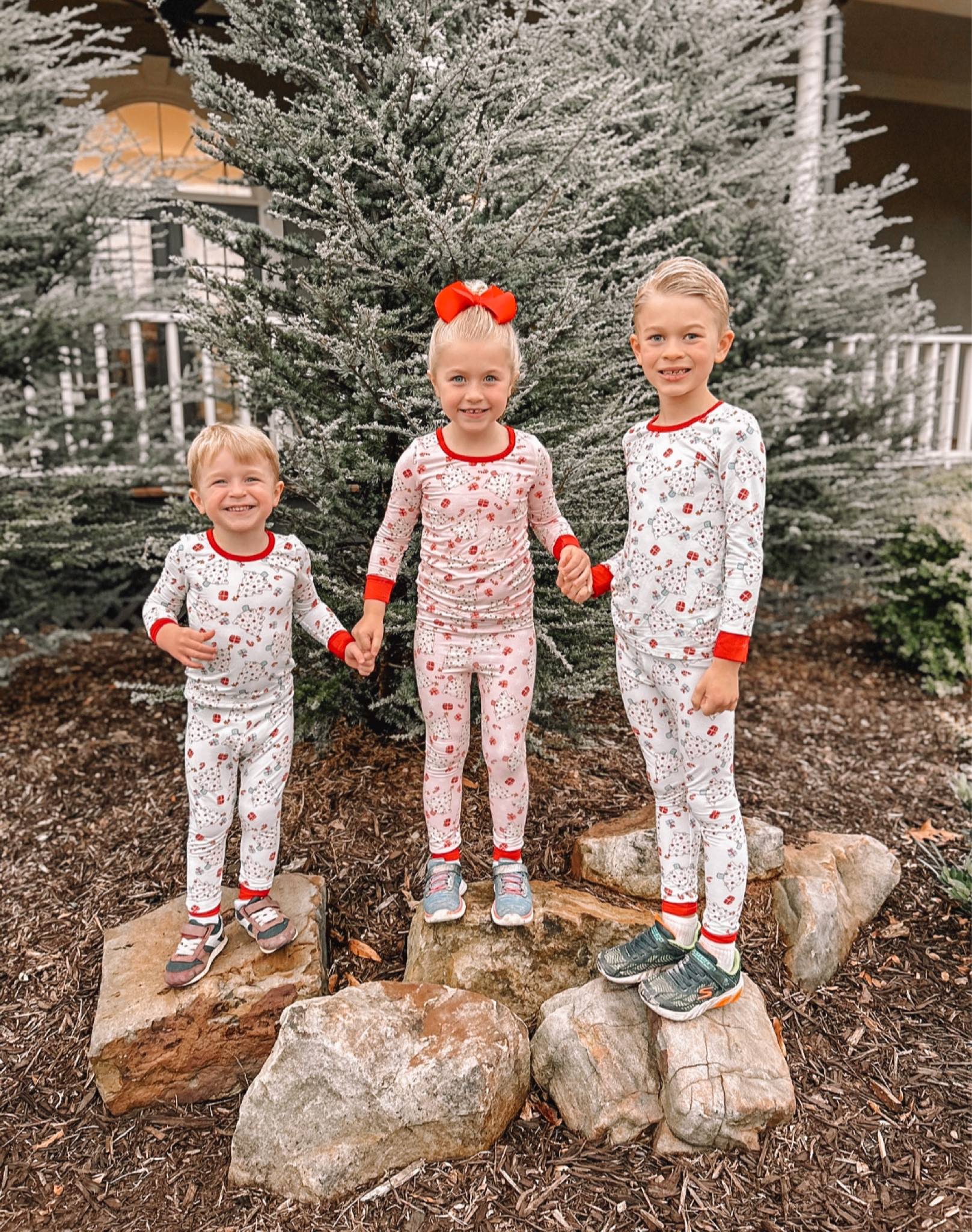 Coordinating Christmas pajama cuteness, perfect for cookies with Santa (baby was napping but his adorable matching onesie is linked 🥰) or anytime! Super soft and cuddly comfortable material 🥰❤️ momma and daddy even have matching sets! Cant wait to wear Christmas morning 🎄🥰😍❤️

#LTKkids #LTKHoliday #LTKSeasonal