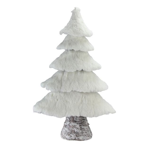 Northlight 20.5" White Faux Fur Birch Tree Christmas Decoration | Target