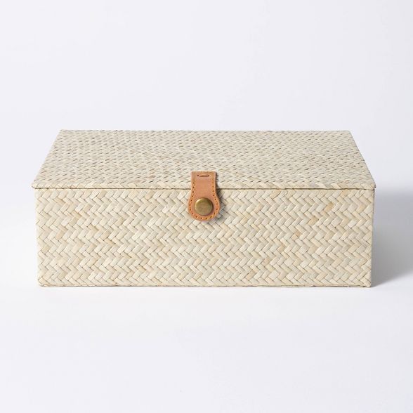 3.5" x 10" Pandan Zig-Zag Woven Box - Threshold™ designed with Studio McGee | Target