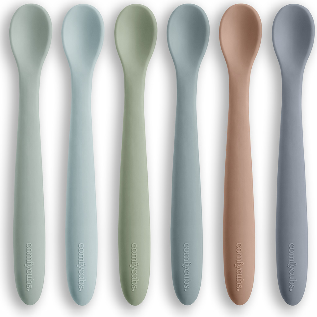 Comfy Cubs Silicone Baby Spoons Set, 6 Pack in Ocean Pack at Nordstrom | Nordstrom