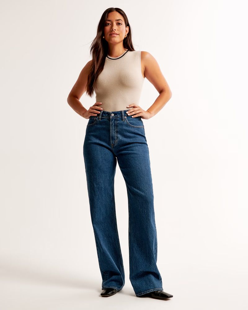 Women's Curve Love High Rise 90s Relaxed Jean | Women's Bottoms | Abercrombie.com | Abercrombie & Fitch (US)