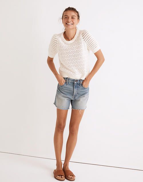 Relaxed Mid-Length Denim Shorts in Kelton Wash | Madewell