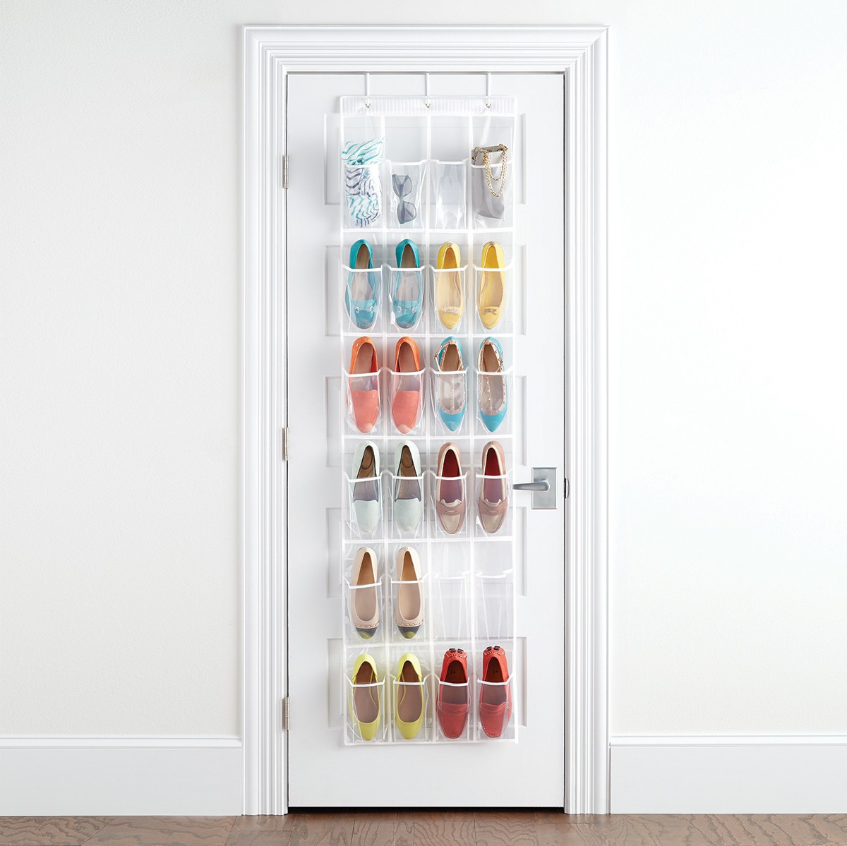 24-Pocket PEVA Over the Door Shoe Bag | The Container Store
