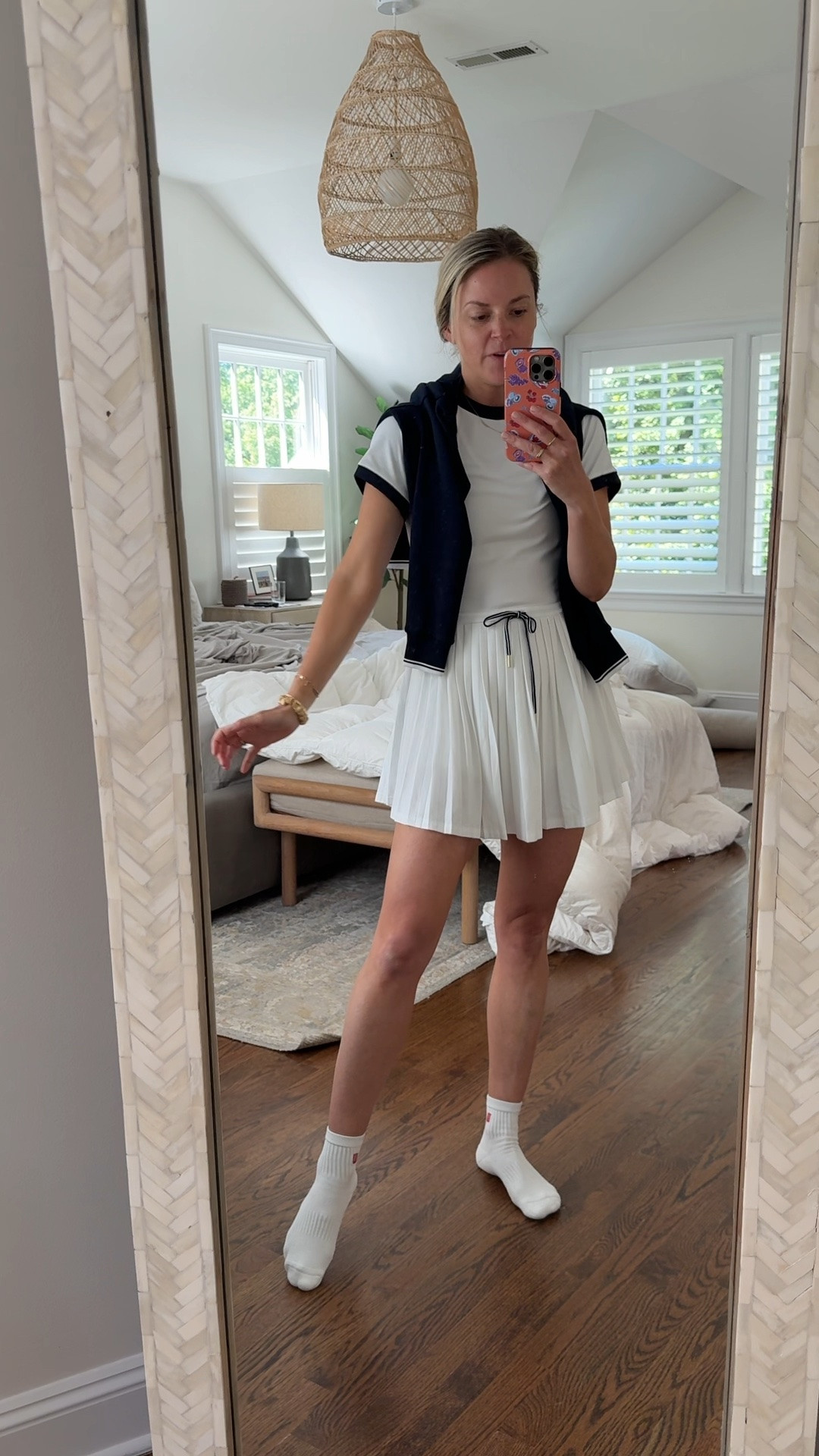very excited that one of my favorite tennis dresses is back in stock! just FYI it doesn’t come lined, so need to buy shorts separately. I’ll link the ones I have on below. 
•small in the dress & sweater

#LTKgrwm #LTKfitnessgoals #LTKootd