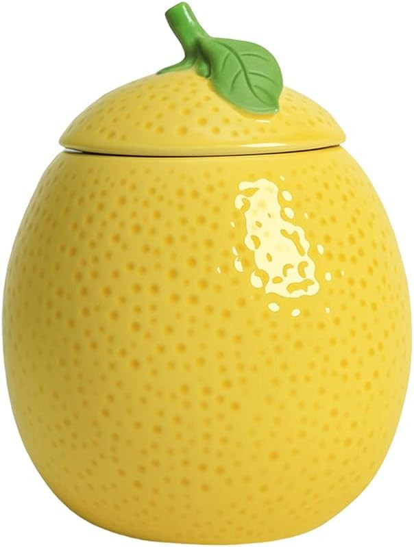 WAIT FLY Ceramic Lemon Sugar Bowl with Lid, Sugar Jar for Kitchen Countertop, Coffee Bar | Amazon (US)