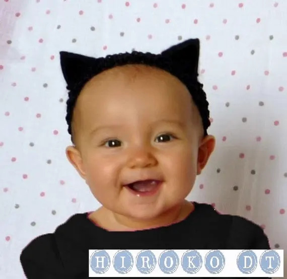 Cat Ears Headband  Simply Black Ears Headband Handmade No | Etsy | Etsy (US)