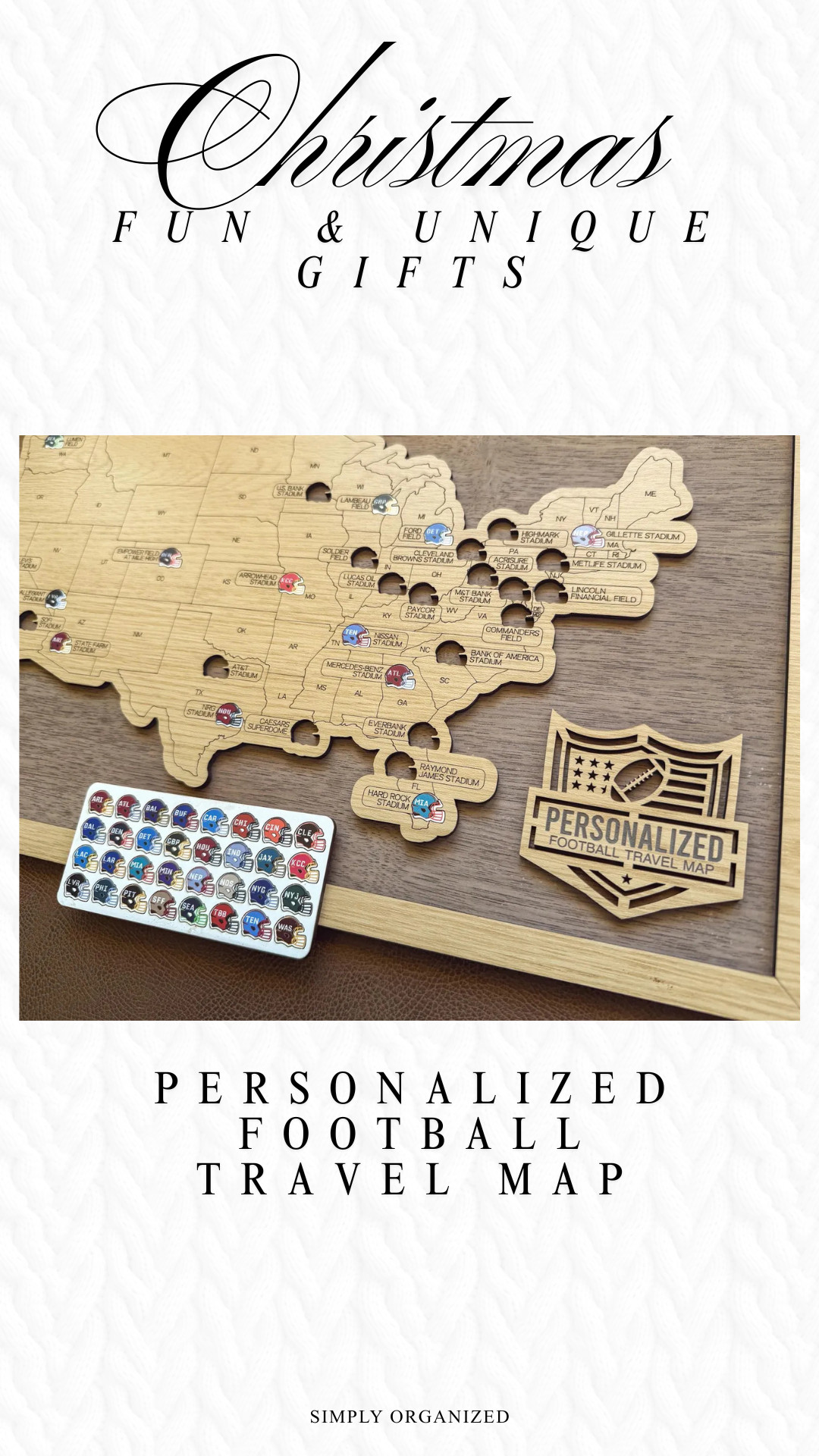 I love supporting and shopping small during the season...and Etsy has so many unique, cute and fun gifts! This personalized pro football travel map is SO CUTE! What an awesome tradition / memory! 

 #LTKGiftGuide #LTKHoliday #LTKKids