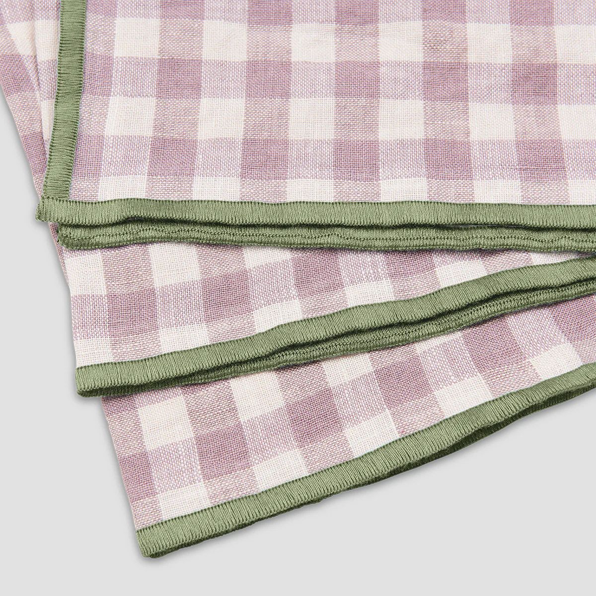 Elderberry Gingham Linen Tablecloth | Piglet