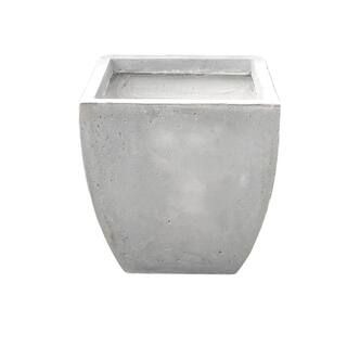 KANTE 17.7 in. Tall Natural Lightweight Concrete Modern Flared Square Planter RF0126C-C80021 - Th... | The Home Depot