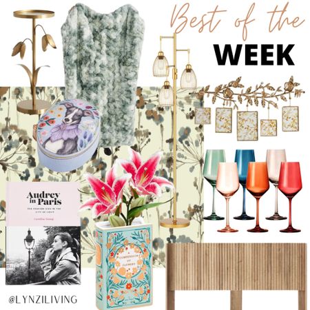 Best of the Week - all of the most clicked items of last week 

Home decor, home decoration, urban outfitters home, tulip wide table, home side table, Wayfair wallpaper, dandelion wallpaper, floral wallpaper, Audrey Hepburn coffee table book, book vase, Amazon finds, Amazon home, Amazon headboard, Amazon vase, fluted headboard, colorful wine glasses, Amazon wine glasses, gold picture frame, Anthropologie home, gold floor lamp, lamp, greyhound jewelry box 

#LTKHome #LTKFindsUnder100