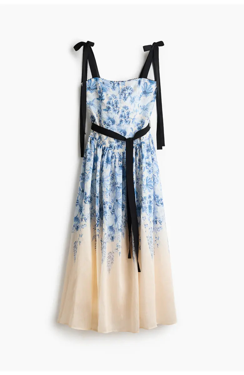 H&M Flared-skirt Tie-strap Dress | Nordstrom | Nordstrom