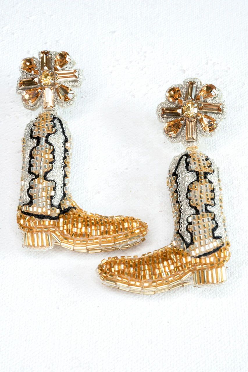 Maren Boot Earrings (3-D) | Dos Femmes, LLC
