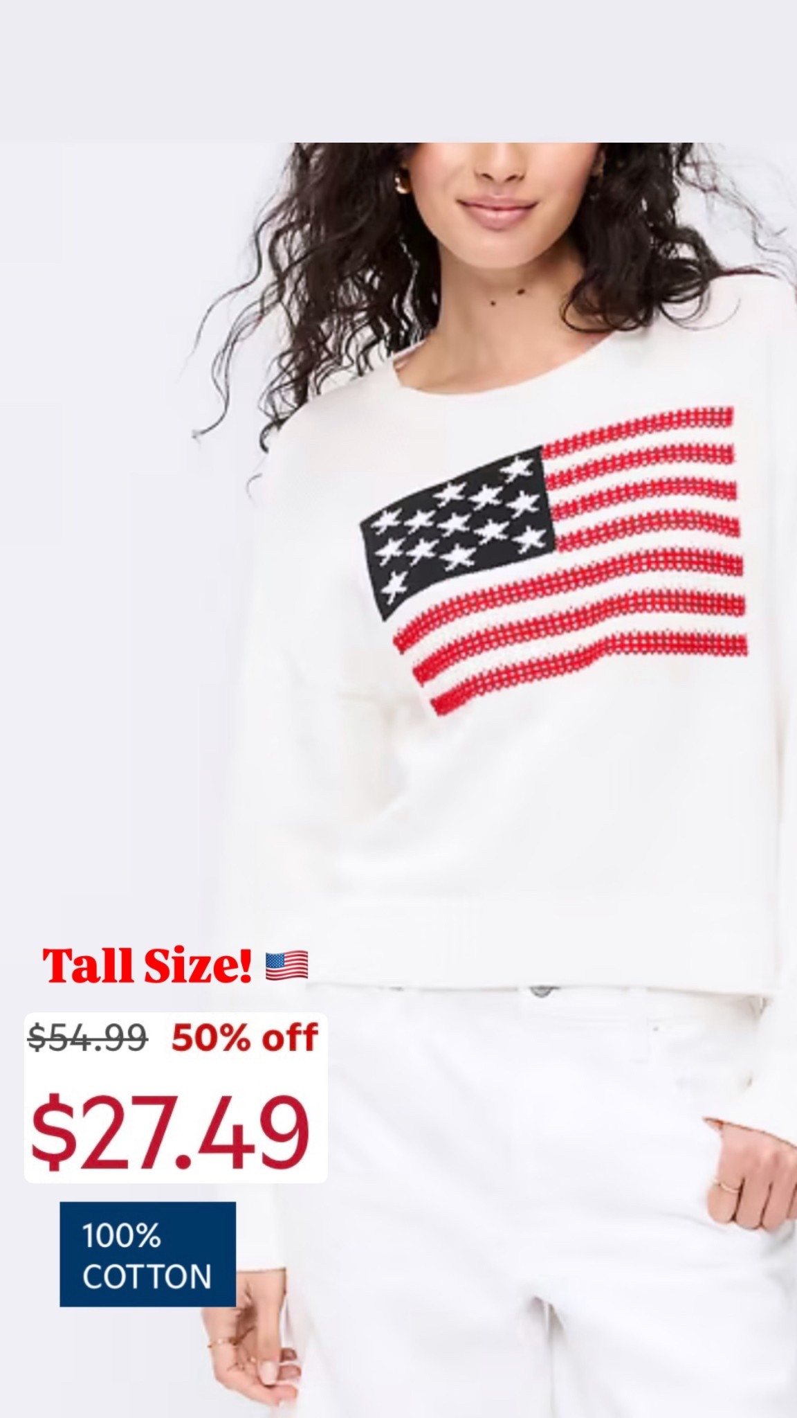 Fourth of July tall flag sweater

#LTKTall #LTKSaleAlert #LTKSeasonal