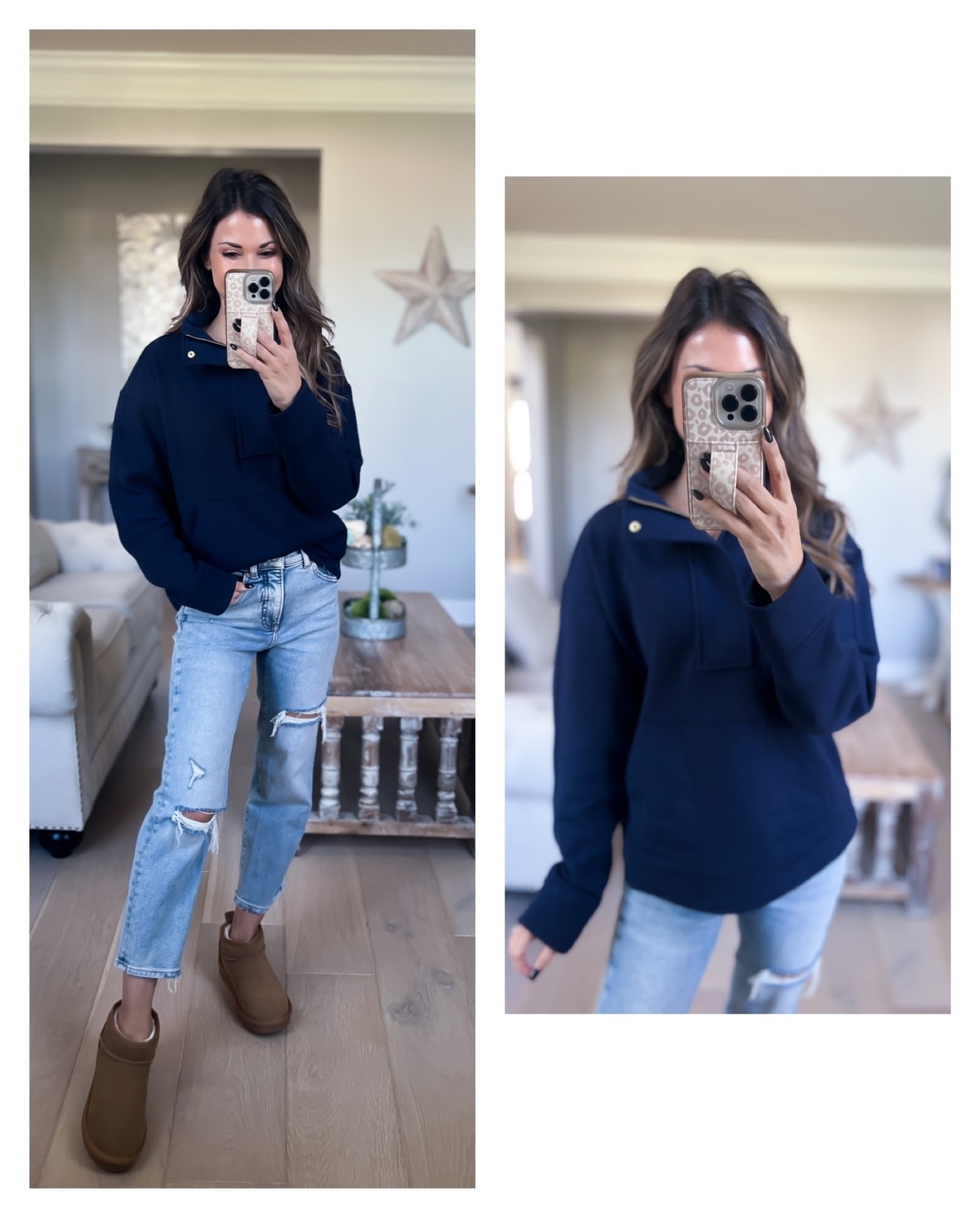 Soft pullover//xs//straight leg jeans//00 petite//size down if between//UGG lookalikes//sized up 1/2//

#LTKunder50 #LTKsalealert