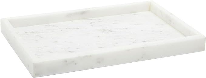 Amazon.com: White Marble Vanity Tray for Jewelry, Candles, Perfume (11.75 x 7.75 In) : Home & Kit... | Amazon (US)