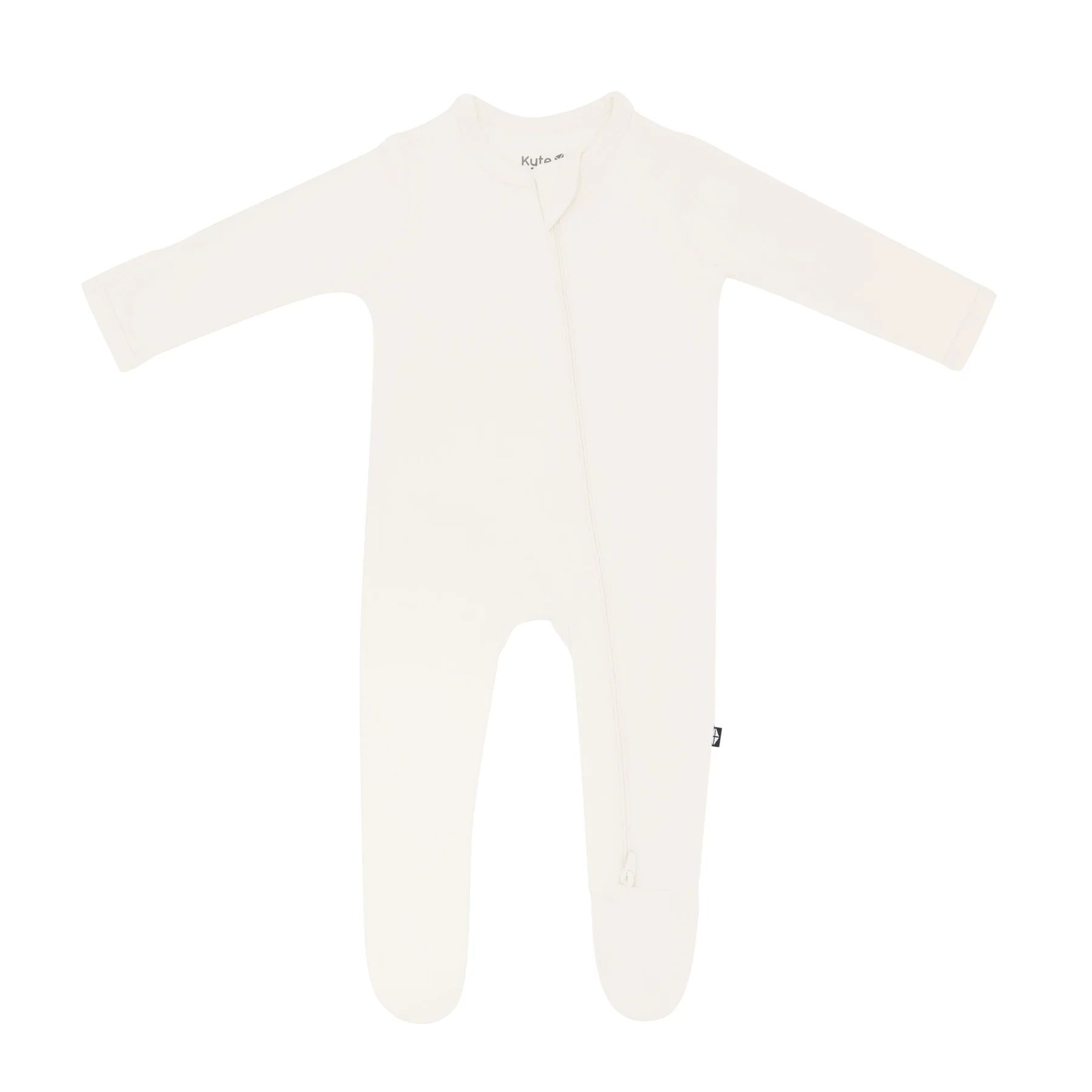 Zippered Footie in Ecru | Kyte BABY