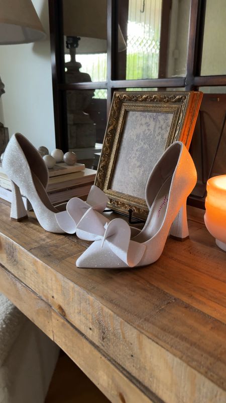 These pasta ribbon nibble toe bow bridal shoes 🤩
I’m a 7.5 and they fit TTS! 

#LTKwedding #LTKstyletip #LTKparties