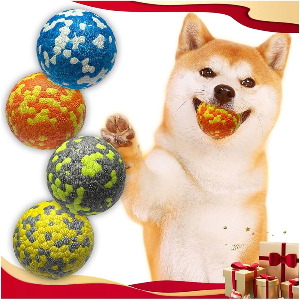 Dog Balls, Indestructible Tennis Balls for Dogs, Durable Bouncy Dog Toy Balls for Aggressive Chew... | Amazon (US)