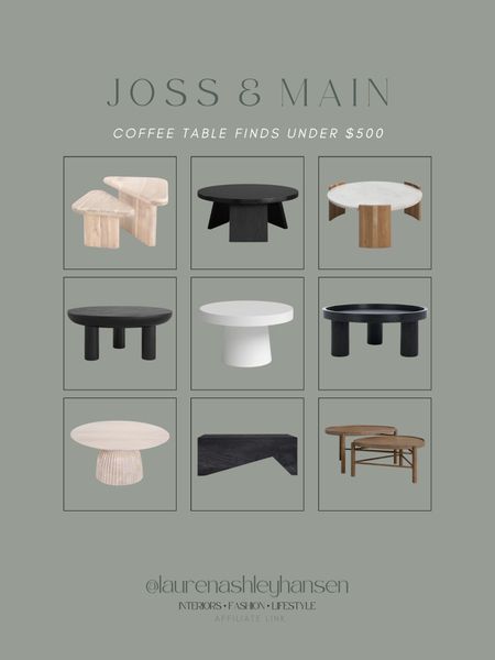 Joss & Main coffee tables under $500! You guys love the Mattelynn style table (second one) that we have so I rounded up a few more favorites in the same price range. All stunning texture, shapes and finishes. 

#LTKHome #LTKStyleTip