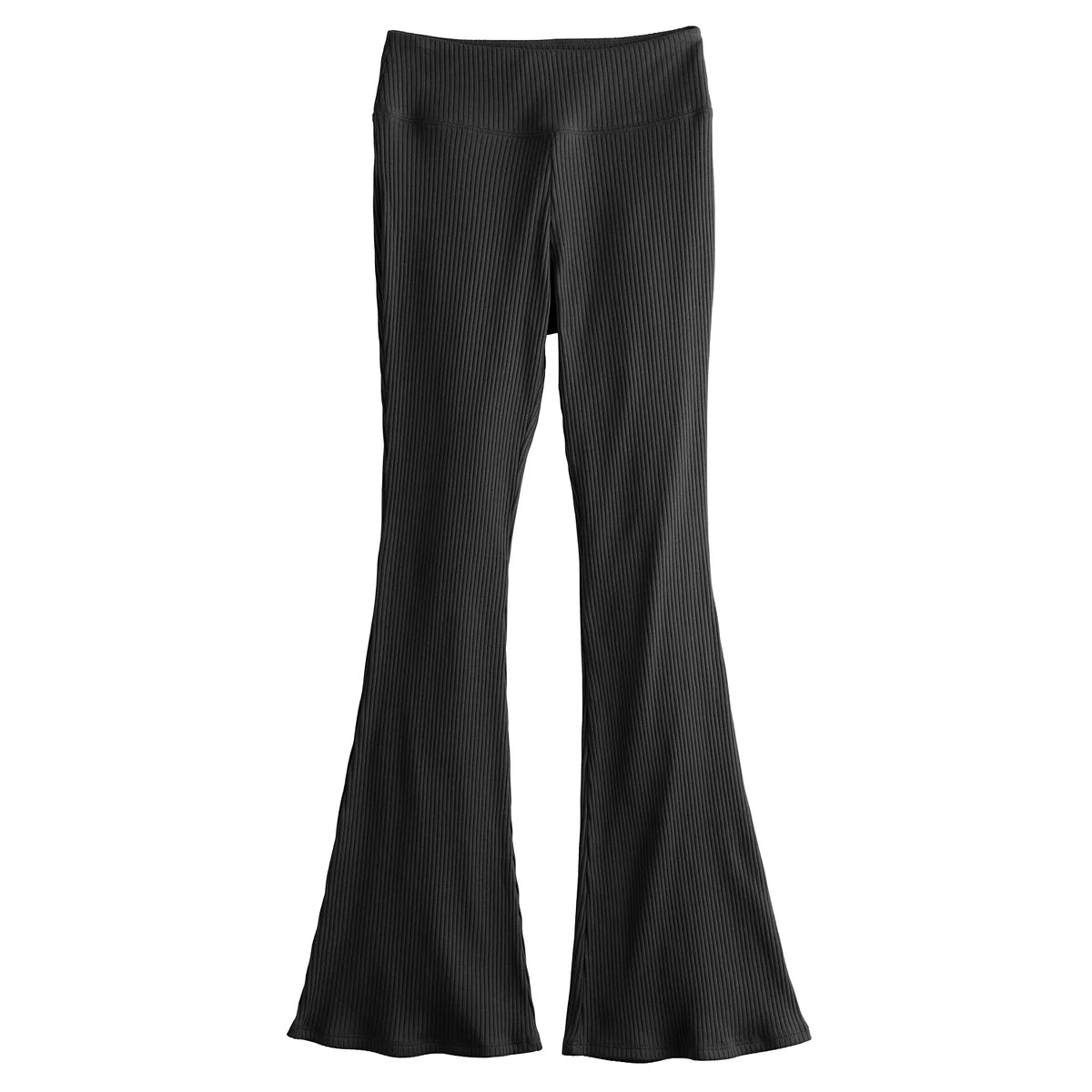 Girls 6-20 SO® High Rise Ribbed Flare Leggings in Regular and Plus | Kohl's