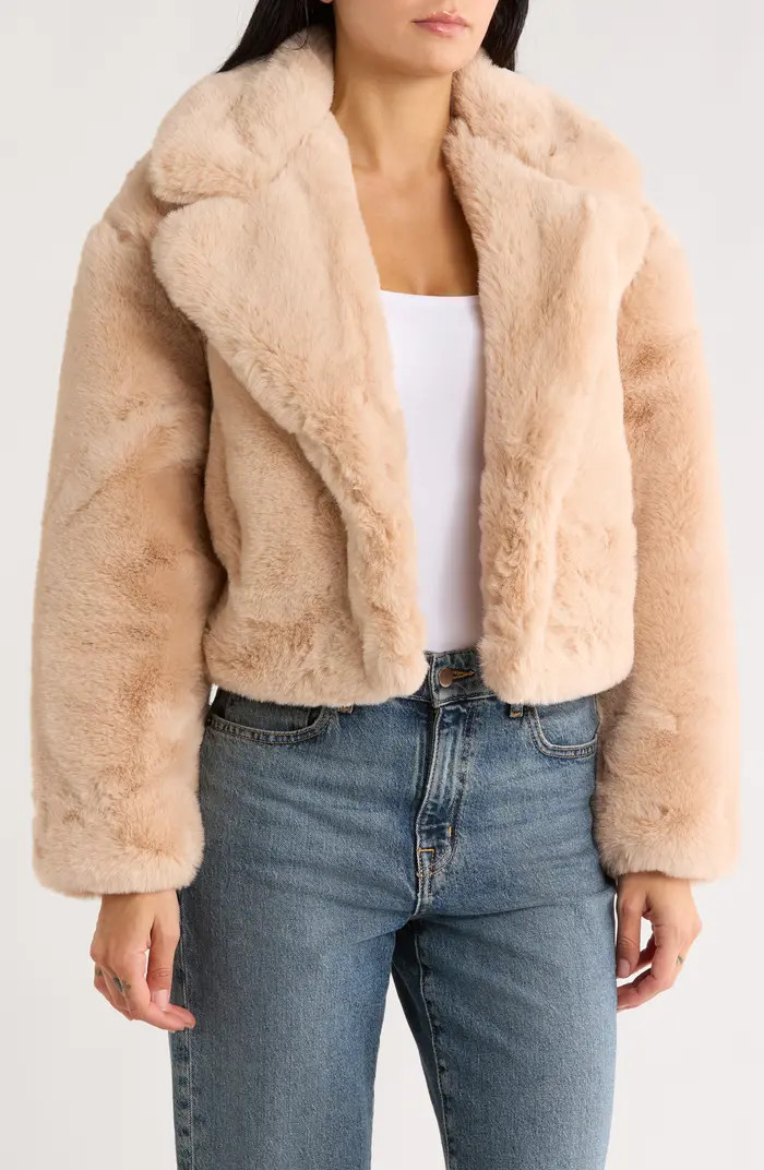 Crop Faux Fur Jacket | Nordstrom Rack